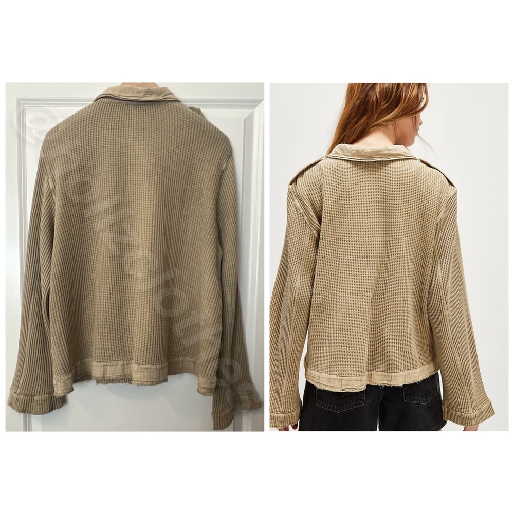 Free People Logan Jacket Green Tea Leaves XS NWT - Picture 8 of 10